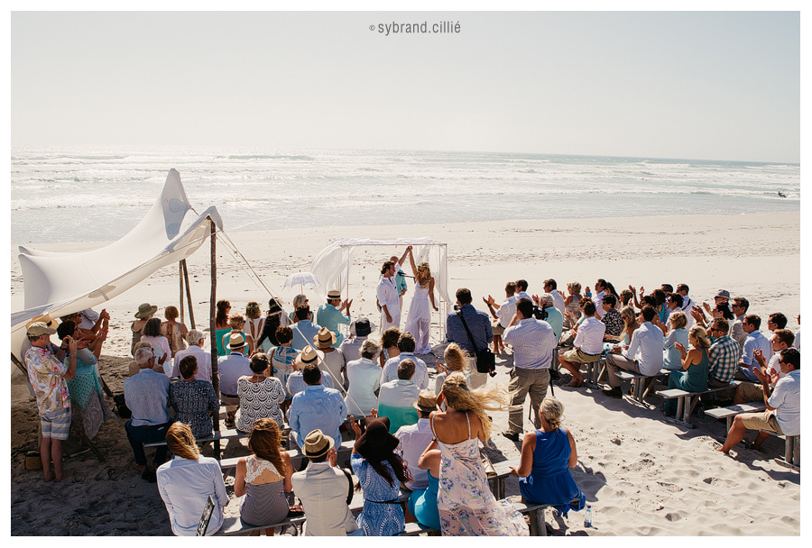 Beautiful Strandkombuis beach wedding, Yzerfontein, South Africa