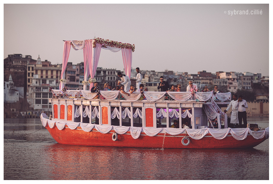Beautiful gay wedding on the Ganges river, Varanasi, India